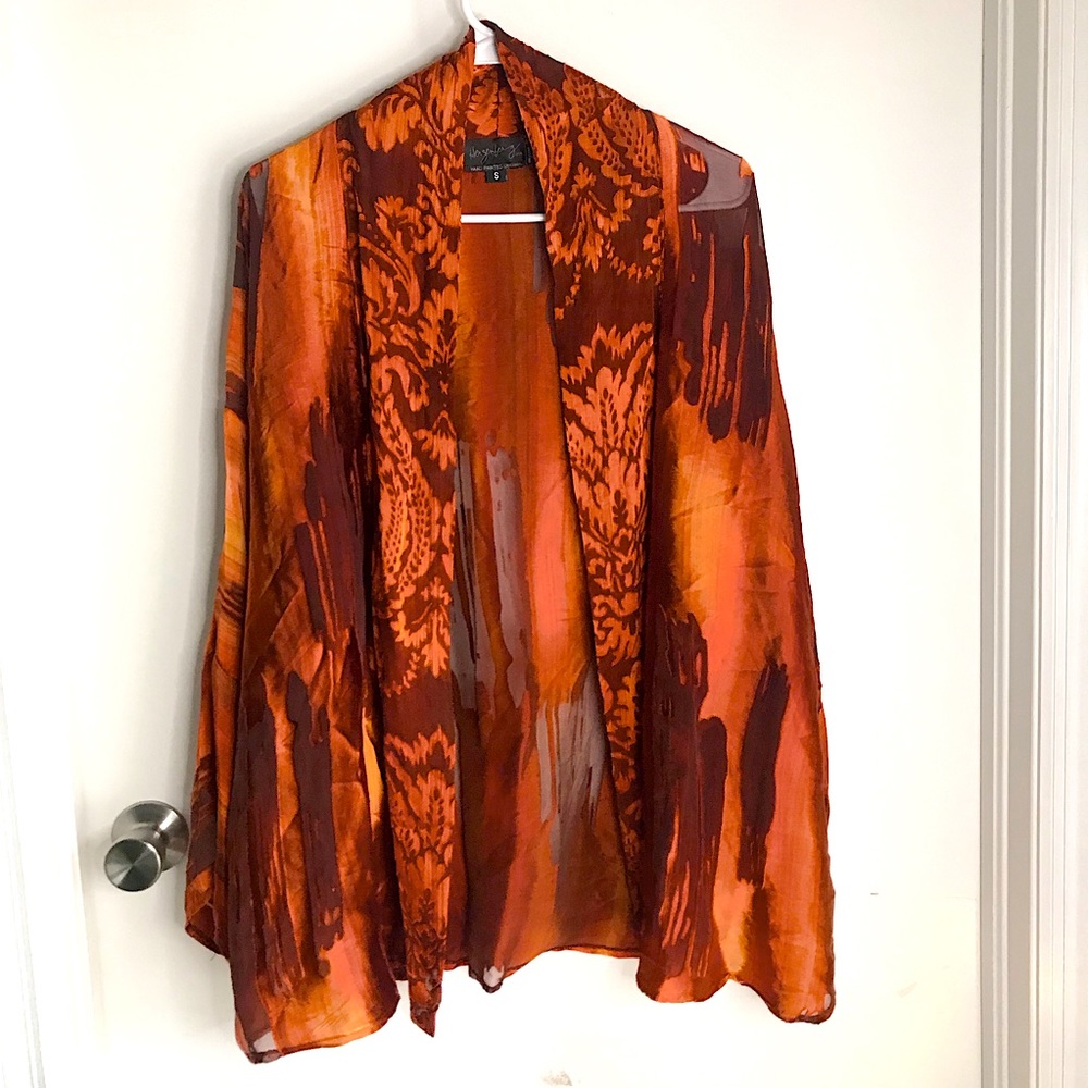 Hand painted HERZENBERG USA cardigan
